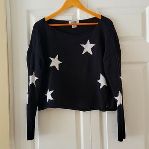PINK cropped star sweater in size Small